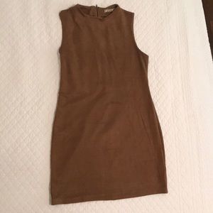 Brown Suede Dress